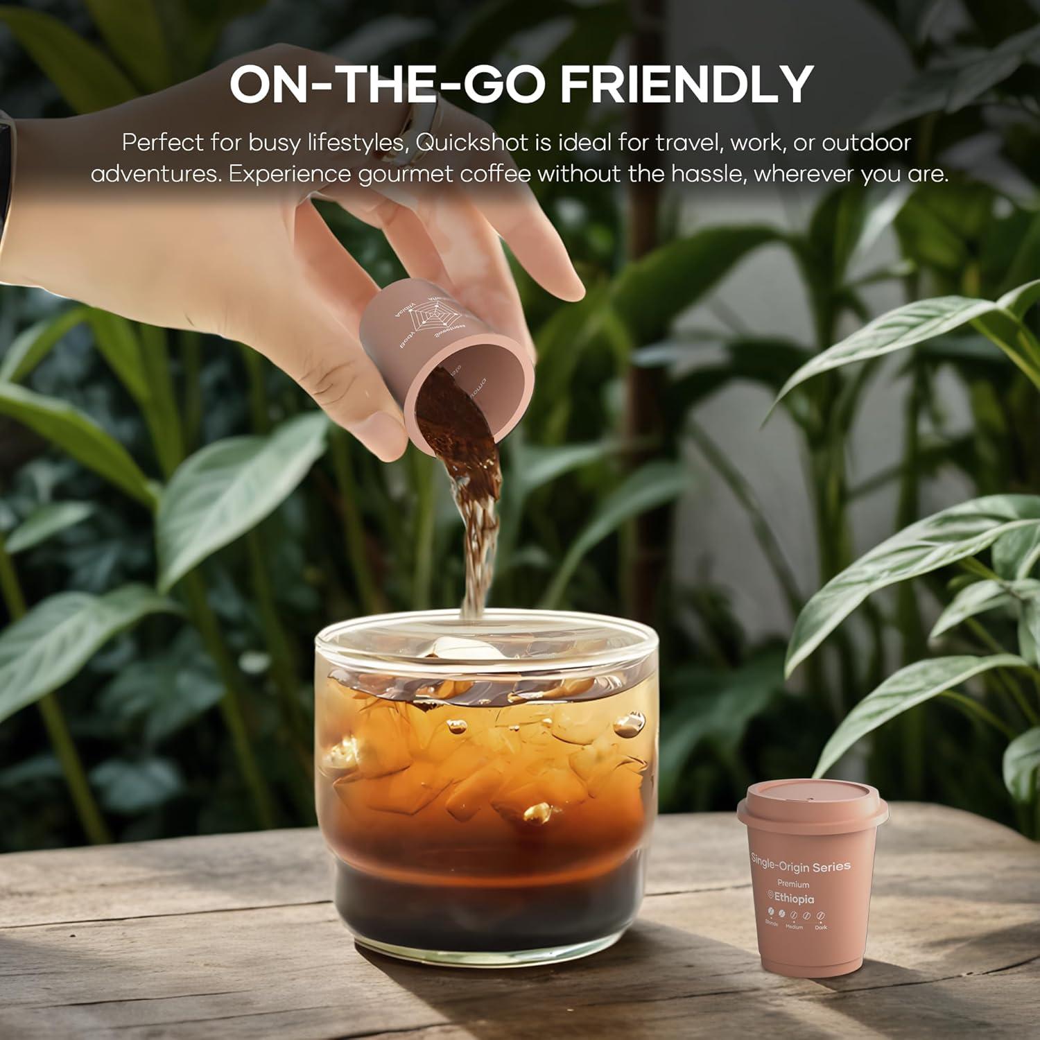 image:imageCocinare 9 Count Instant Coffee Cold Brew Coffee FreezeDried Ethiopian Yirgacheffe G1 Washed Arabica MediumLight Roast Floral Citrus amp Honey Notes EcoFriendly Packaging USDA OrganicSingleOrigin