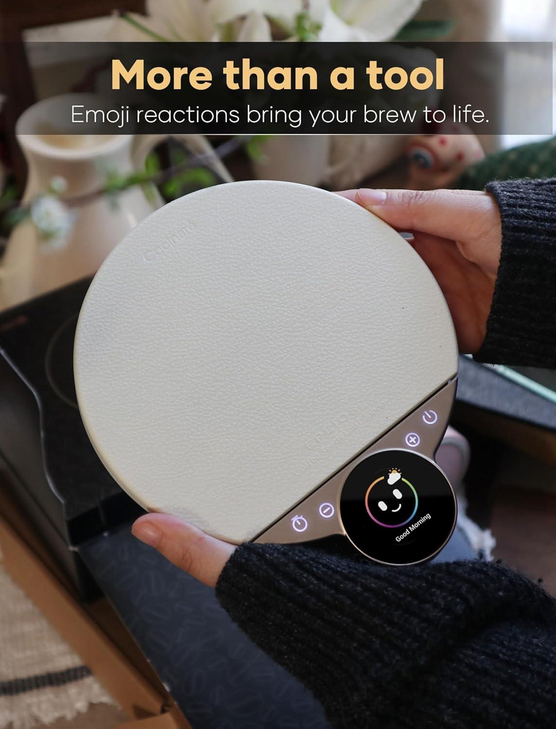 image:imageCocinare Balance Pro Smart Coffee Scale with Timer and Water Flow Rate Espresso Scale for Pour Over and Barista Brewing Brew Assist Mode 005g Precision 35kg Digital Scale App Control PurpleSilver