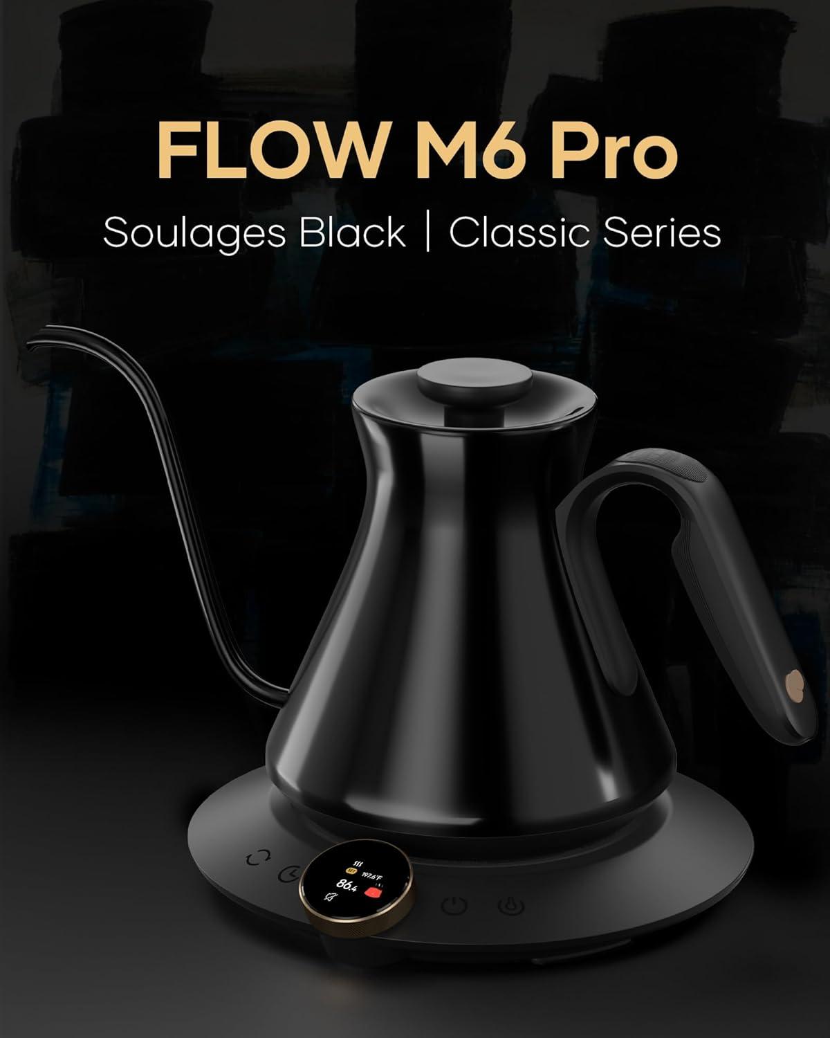 image:imageCocinare Gooseneck Electric Kettle 05F Precise Temperature Control 1500W Fast Heating PourOver Coffee amp Tea Stainless Steel 06L Master Soulages Black DesignSoulages Black