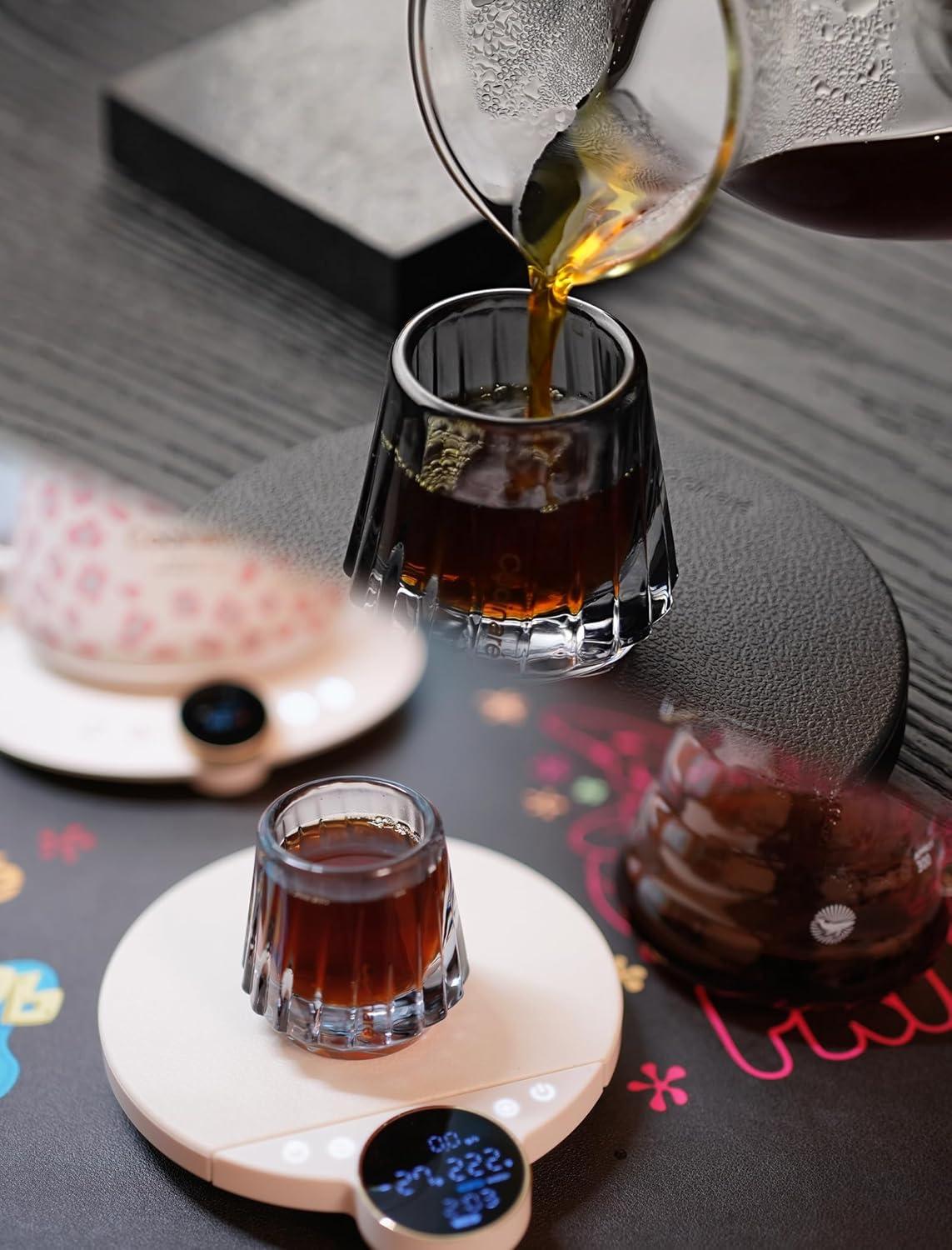 image:imageCocinare KissCup Crystal Espresso Cup 15oz Demitasse Cup for Espresso Pourover coffee amp Tea Haze Gray Crystal CollectionHaze Gray