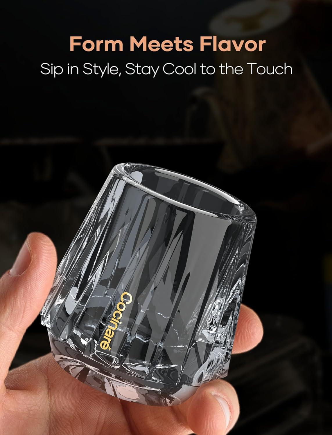 image:imageCocinare KissCup Crystal Espresso Cup 15oz Demitasse Cup for Espresso Pourover coffee amp Tea Haze Gray Crystal CollectionHaze Gray