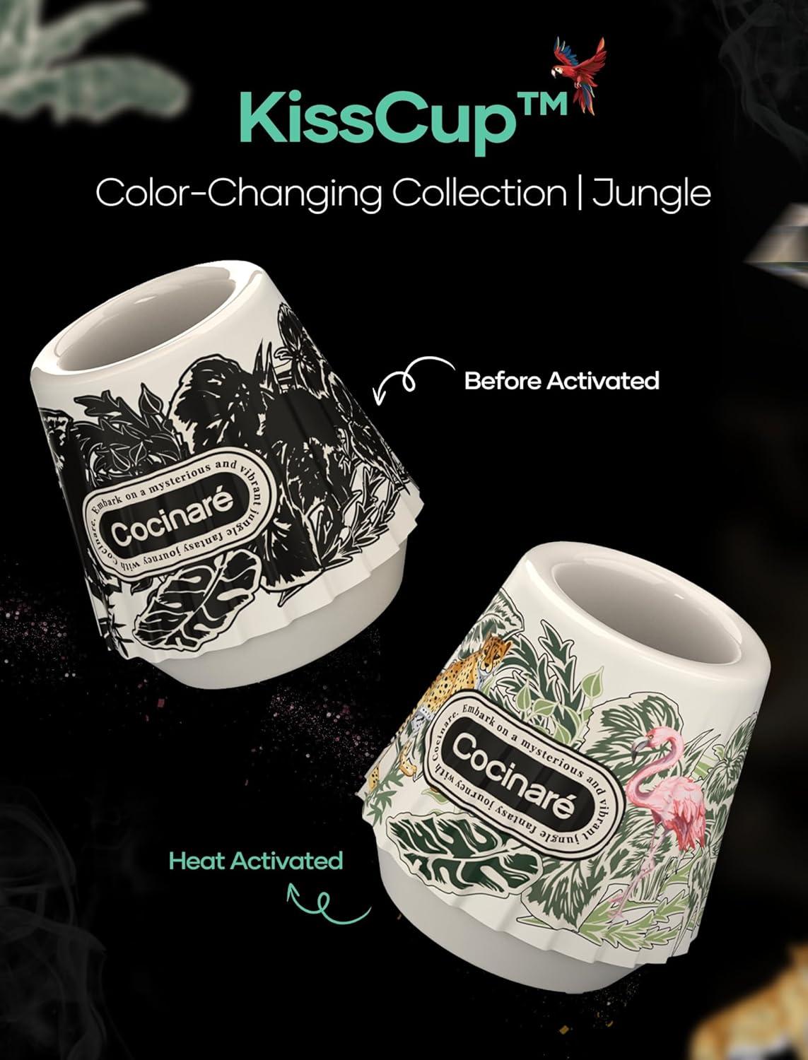 image:imageCocinare x Chanoir KissCup Art Ceramic Espresso Cup 22oz Demitasse Cup for Espresso Pourover coffee and Tea Chanoir Black Art de Paris CollaborationJungle