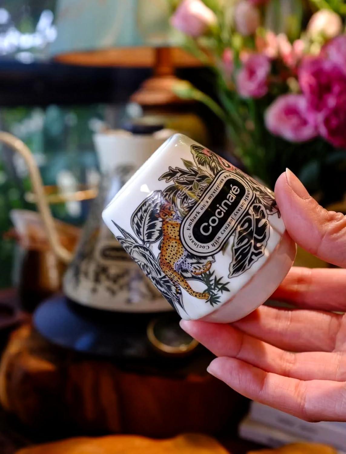 image:imageCocinare x Chanoir KissCup Art Ceramic Espresso Cup 22oz Demitasse Cup for Espresso Pourover coffee and Tea Chanoir Black Art de Paris CollaborationJungle