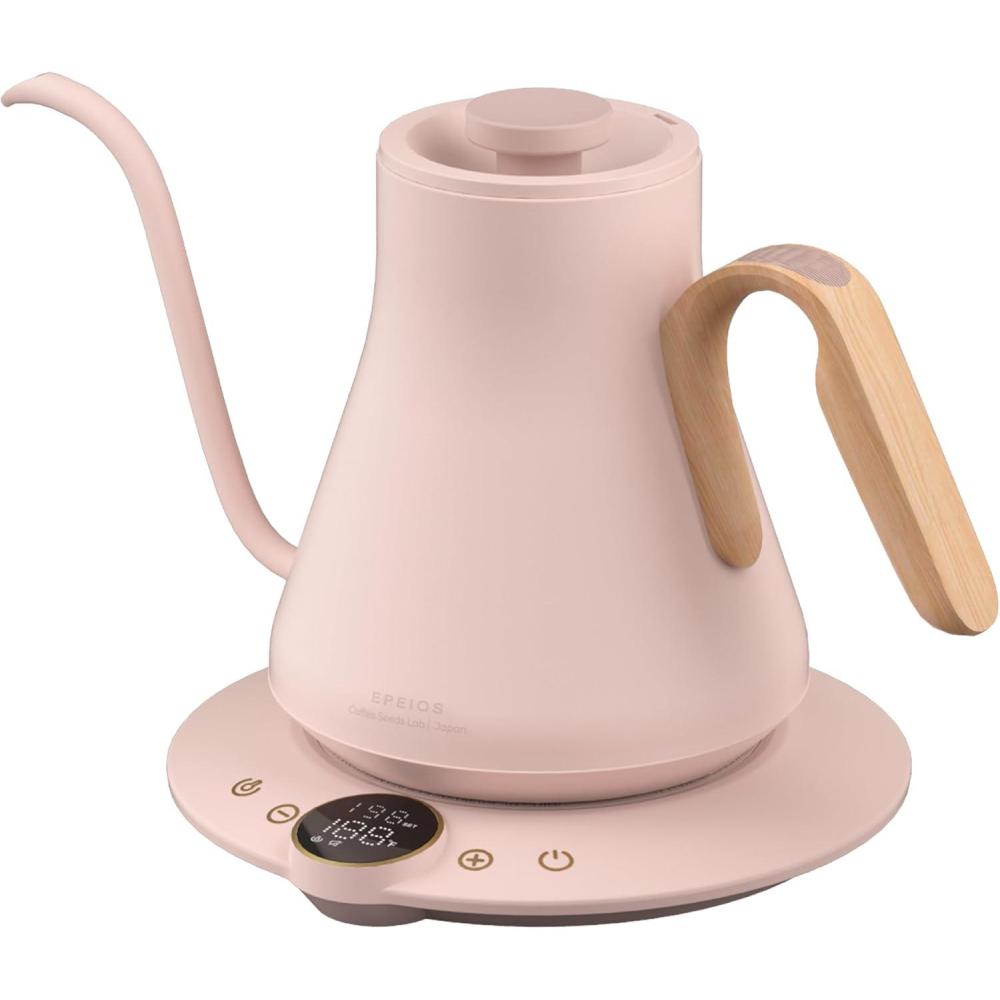 image:imageCocinare Gooseneck Electric Kettle 1F Precise Temperature Control 1500W Fast Heating Pour Over Coffee amp Tea Kettle with Brew Timer amp Keep Warm Stainless Steel 09L Soulages BlackMunch Pink