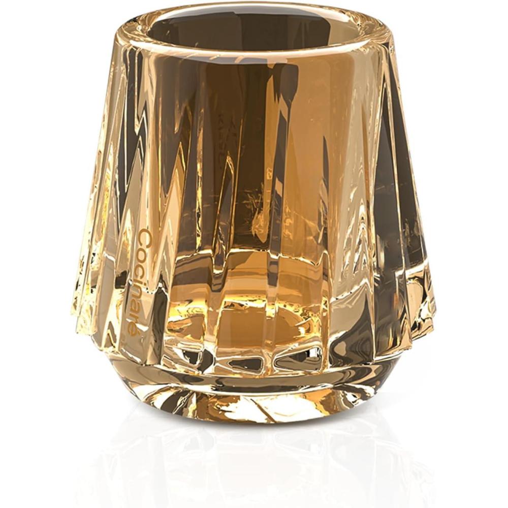 image:imageCocinare KissCup Crystal Espresso Cup 15oz Demitasse Cup for Espresso Pourover coffee amp Tea Haze Gray Crystal CollectionAmber Glow