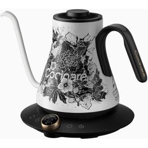 image:imageCocinare Artisan Collection Blossom Gooseneck Electric Kettle 1 Precise Temperature Control for PourOver Coffee amp Tea Quick Heating 1500W Stainless Steel Interior 09LBlossom