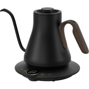 image:imageCocinare Gooseneck Electric Kettle 1F Precise Temperature Control 1500W Fast Heating Pour Over Coffee amp Tea Kettle with Brew Timer amp Keep Warm Stainless Steel 09L Soulages BlackGoya Walnut