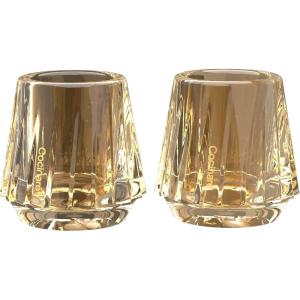 image:imageCocinare KissCup Crystal Espresso Cup  15oz Demitasse Cup for Espresso Pourover coffee amp Tea Haze Gray Crystal CollectionDUO Amber Glow