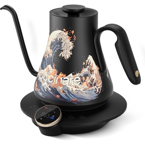 image:imageCocinare Artisan Collection Gooseneck Electric Kettle 05 Precise Temperature Control for PourOver Coffee amp Tea Quick Heating 1500W Stainless Steel Interior 09L ConfettiWave